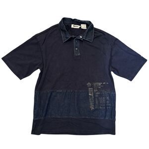 Y2K Vintage Mecca Denim short Sleeve shirt Mens XXL mixed denim / cotton hip hop